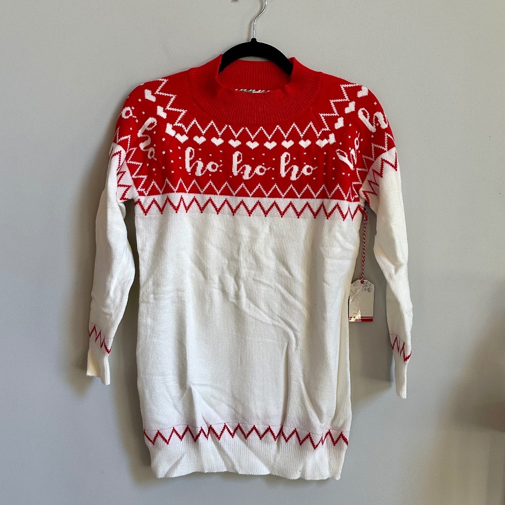 NWT Merry Christmas Ho Ho Ho Holiday Sweater Dress